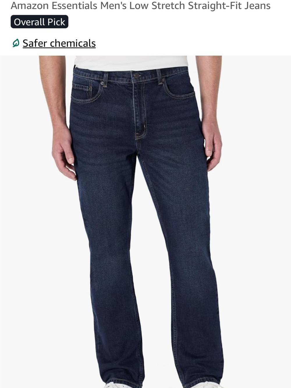Amazon Essentials Men's Straight Jeans in Dark Indigo